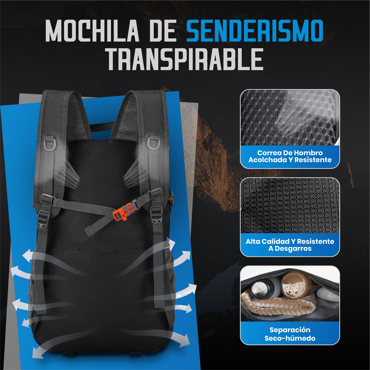 MOCHILA DE SENDERISMO 40L