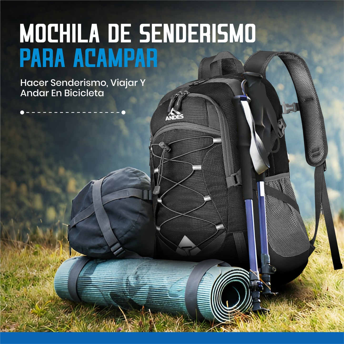 MOCHILA DE SENDERISMO 40L